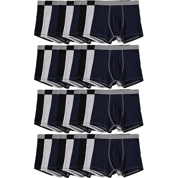 Yacht & Smith 36 Pack of Mens Boxer Briefs Underwear Bulk, 100% Cotton, Soft, Comfortable, Assorted Colorful Brief