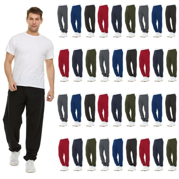 Yacht & Smith 36 Pack of Wholesale Mens Jogger Sweatpants, Homeless Shelter Donation Case, Comfy Bulk Joggers for Men (Assorted Color, 2X-Large)