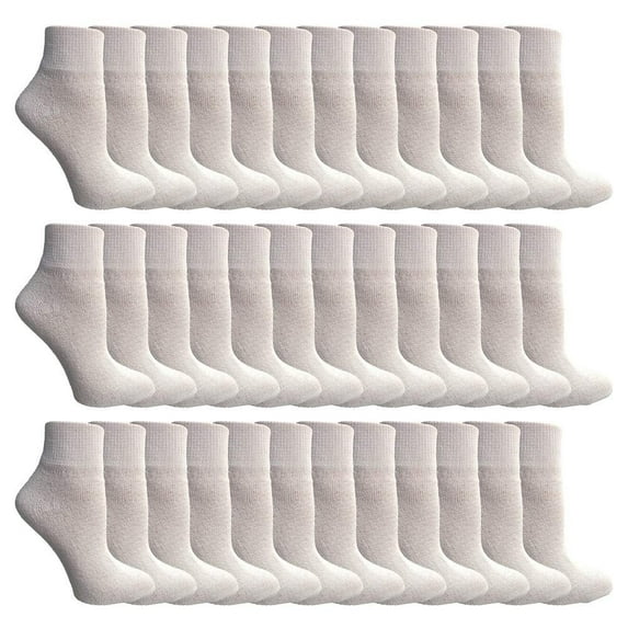Yacht & Smith 36 Pairs Mens & Womens Ankle Wholesale Bulk Pack Athletic Sports Socks, by SOCKS'NBULK