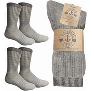 Yacht & Smith 4 Pairs Merino Wool Socks for Men & Women, Thermal, Warm Sock Hiking Winter, Bulk Pack