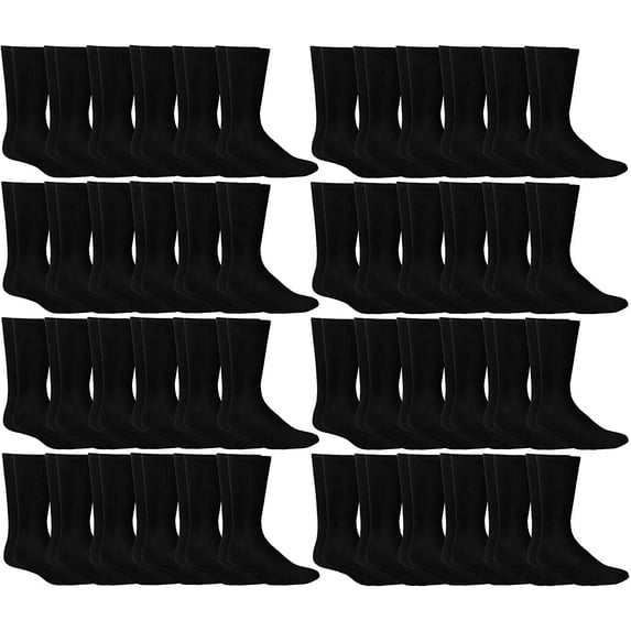 48 Pair Pack of Mens & Womens Lightweight Cotton Crew Socks Bulk, Homeless Donation Cheap, Wholesale Sock