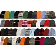 Yacht & Smith 48 Pack Unisex Wholesale Bulk Winter Thermal Beanies Skull Caps, (48 Pack Adult Mixed Hats)