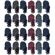 Yacht & Smith 48 Pack Wholesale Bulk Winter Thermal Beanies Skull Caps, Thermal Gloves Unisex Adult 48 Hat & Glove B