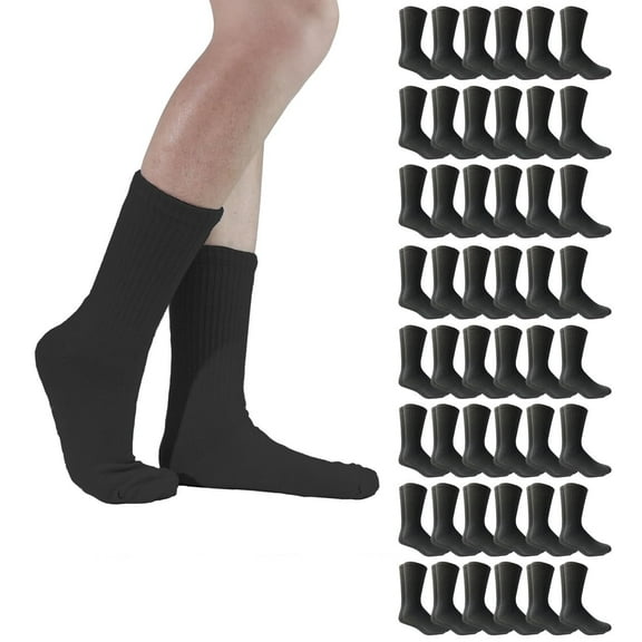 Yacht & Smith 48 Pairs Womens Wholesale Bulk Sports Crew, Athletic Case Pack Socks, by SOCKS'NBULK, Womens 9-11 (Shoe size 5-10)