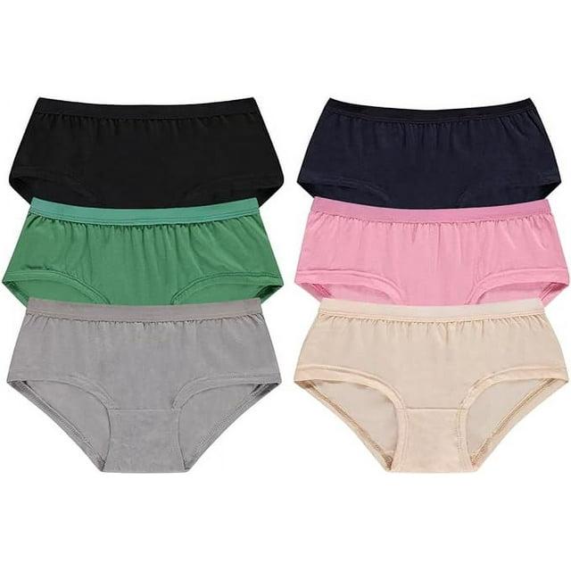 Yacht & Smith 6 Pack Womens Panties 95% Cotton Soft Underwear, Soft Panty Briefs in Bulk