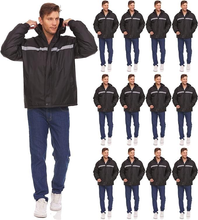 Yacht & Smith 6 Pack of Mens Jackets Winter Coats Wholesale, Hooded