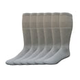 thumbnail image 1 of Yacht & Smith 6 Pair Men's Extra Long Tube Gray Socks, Sock Size 11-16, 1 of 3
