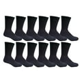 thumbnail image 1 of Yacht & Smith 6 Pair Of Mens Black Diabetic Neuropathy Socks, Sock Size 10-13, 1 of 3