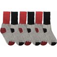 thumbnail image 1 of Yacht & Smith 6 Pairs Kids Thermal Winter Socks, Cotton, Boys Girls Winter Crew Socks, Size 6-8, 1 of 7