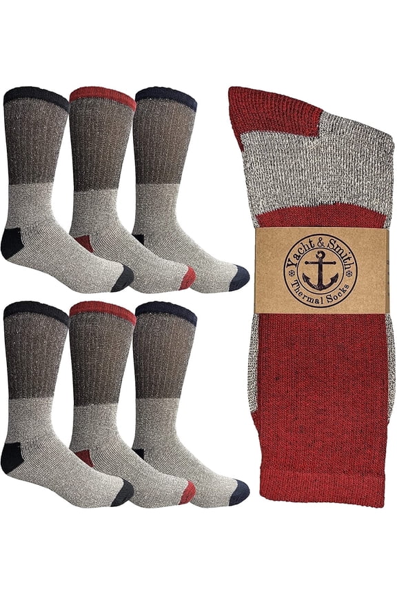 6 Pairs Of Mens Winter Thermal Tube Socks