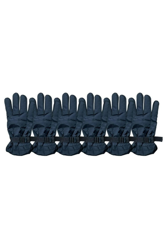 Yacht & Smith 6 Pairs Of Winter Warm Gloves for Men, Fleece Lined Great Fit (Black Zipper)