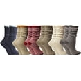thumbnail image 1 of Yacht & Smith 6 Pairs Women's Scrunched Slouch Socks, Cotton Boot Socks Bulk Pack, 1 of 7