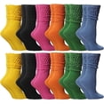 thumbnail image 1 of Yacht & Smith 6 Pairs Womens Scrunched Slouch Socks, Cotton Boot Socks Bulk Pack, 1 of 3