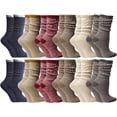 thumbnail image 1 of Yacht & Smith 6 Pairs Womens Scrunched Slouch Socks, Cotton Boot Socks Bulk Pack, 1 of 7