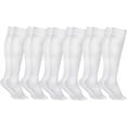 thumbnail image 1 of Yacht & Smith 6 Pairs of Girls Knee High Socks, Flat Knit, School Socks, 1 of 4