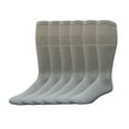 thumbnail image 1 of Yacht & Smith 6 Pairs of Mens Cotton Tube Socks, Referee Style, Size 10-13 (Gray), 1 of 1