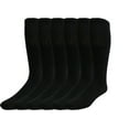 thumbnail image 1 of Yacht & Smith 6 Pairs of Women's Cotton Tube Socks, Referee Style, Size 9-11 (Black), 1 of 2