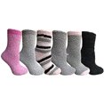 thumbnail image 1 of Yacht&Smith 6 Pairs of Womens Fuzzy Socks, Premium Softness, Superior Comfort (Patterned E), 1 of 3