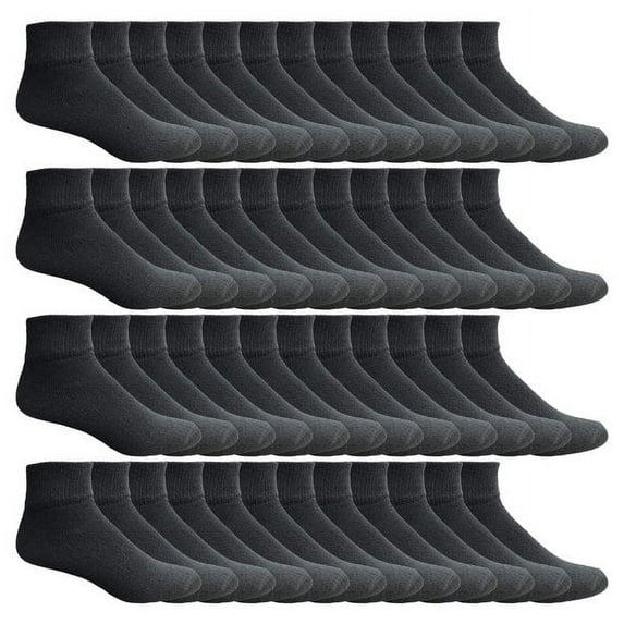 Yacht & Smith 60 Pack Mens Ankle Sock Wholesale Bulk Pack Athletic Sports Socks, by SOCKS'NBULK