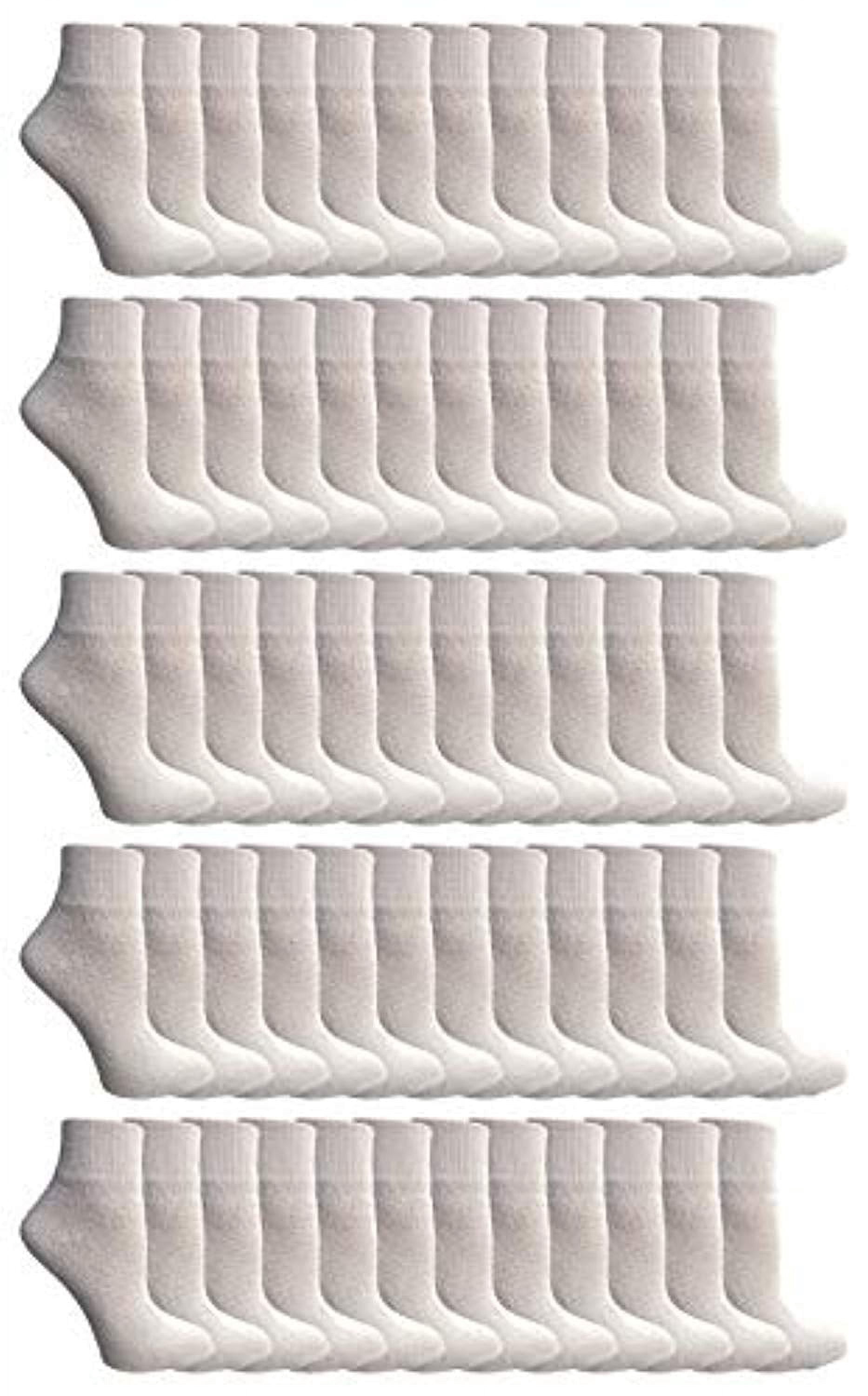 Yacht & Smith 60 Pairs Woman Ankle Wholesale Bulk Pack Athletic Sports Socks, by SOCKS'NBULK (White)