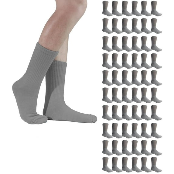 Yacht & Smith 60 Pairs Womens Wholesale Bulk Sports Crew, Athletic Case Pack Socks, by SOCKS'NBULK, Womens 9-11 (Shoe size 5-10)