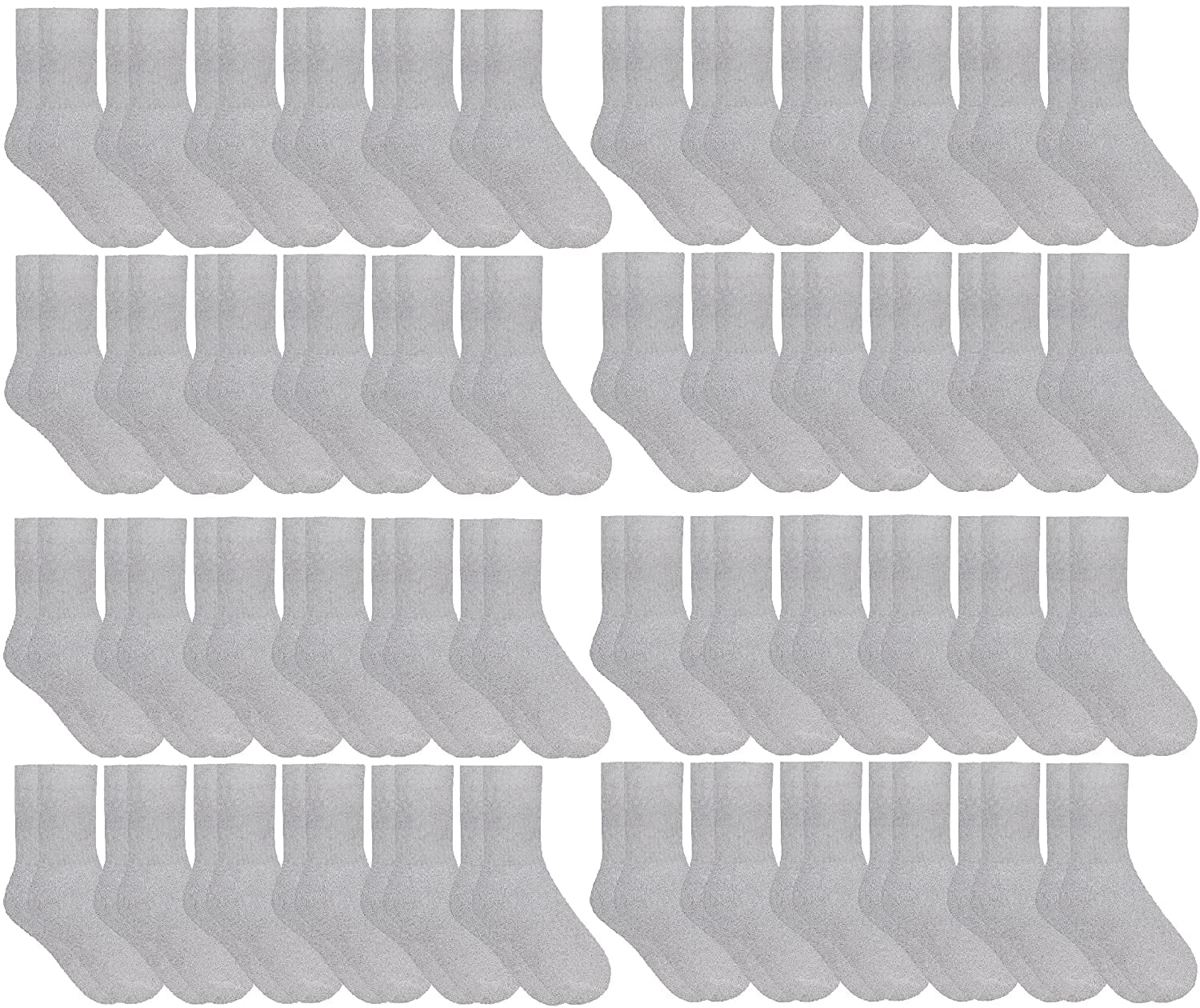 Yacht & Smith 60 Pairs of Kids Sports Crew Socks, Wholesale Bulk Pack Sock for Boys & Girls, by