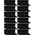 thumbnail image 1 of Yacht & Smith Mens & Womens Wholesale Bulk Sports Crew, Athletic Case Pack Socks, by SOCKS'NBULK (72 Pairs Black, Mens 10-13 (Shoe Size 7-12)), 1 of 5