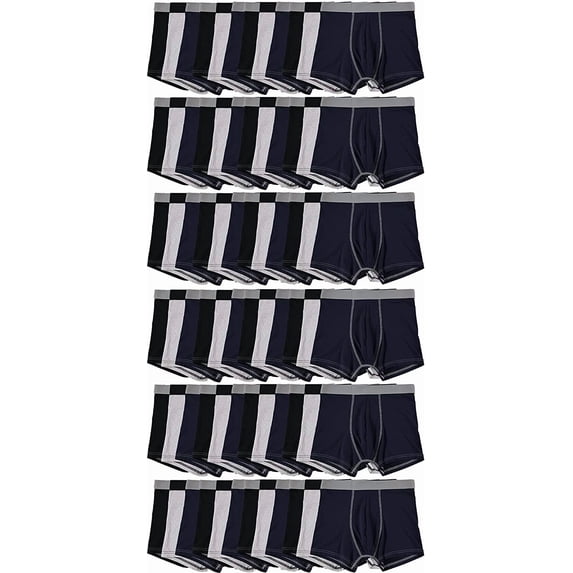 Yacht & Smith 72 Pack of Mens Boxer Briefs Underwear Bulk, cotton blend Cotton, Soft, Comfortable, Assorted Colorful Brief, Large
