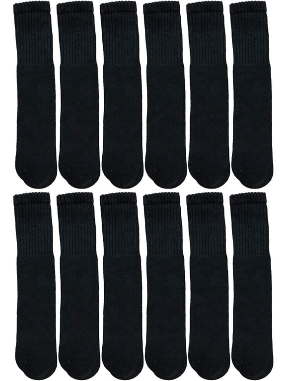 Big And Tall Mens Athletic Cotton Tube Socks, Wholesale Bulk Pack Referee Socks - King Size, by SOCKS’NBULK