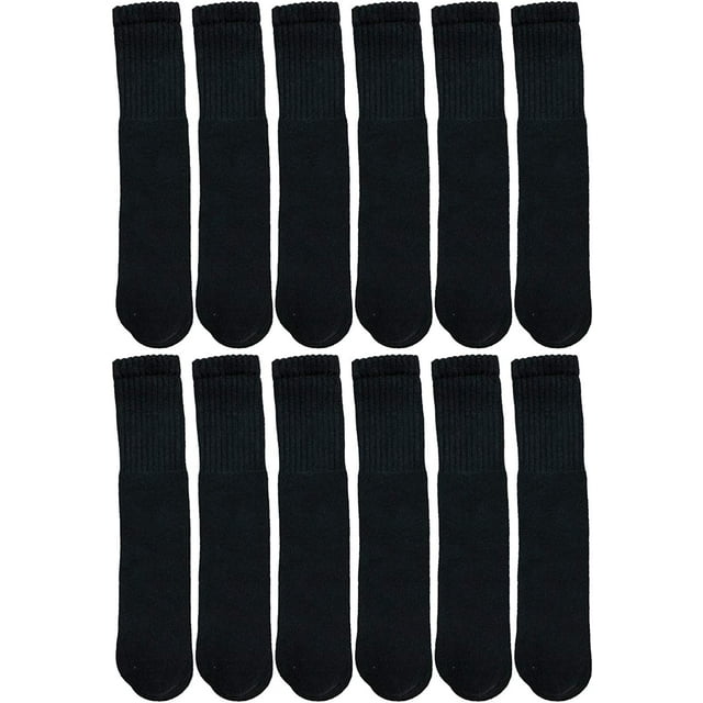 Yacht & Smith Big And Tall Mens Athletic Cotton Tube Socks, Wholesale