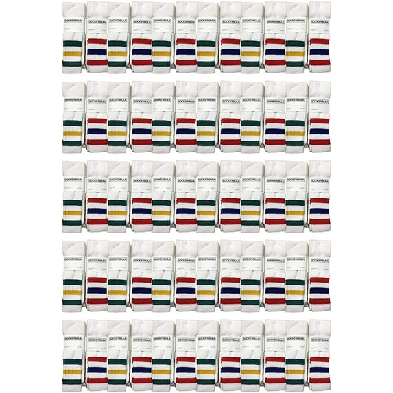 Yacht & Smith Big And Tall Mens Athletic Cotton Tube Socks, Wholesale Bulk Pack Referee Socks - King Size, by SOCKS’NBULK