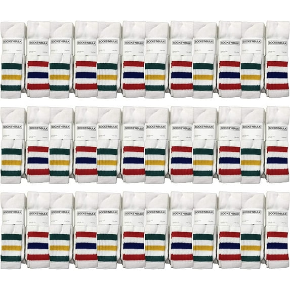 Yacht & Smith Big And Tall Mens Athletic Cotton Tube Socks, Wholesale Bulk Pack Referee Socks - King Size, by SOCKS’NBULK