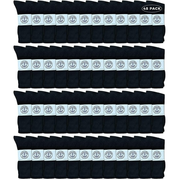 Yacht & Smith Big And Tall Mens Sport Crew Socks Wholesale Bulk (King Size) Socks, by SOCKS'NBULK