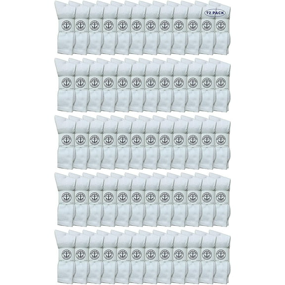 Yacht & Smith Big And Tall Mens Sport Crew Socks Wholesale Bulk (King Size) Socks, by SOCKS'NBULK