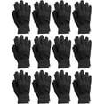 thumbnail image 1 of Yacht & Smith Black Stretch Knit Unisex Winter Gloves, 1 of 6