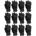 thumbnail image 1 of Yacht & Smith Black Stretch Knit Unisex Winter Gloves, 1 of 8