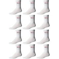 thumbnail image 1 of Yacht & Smith Children & Kids Wholesale Bulk Sports Crew, Athletic Case Pack Socks, by SOCKS'NBULK (12 Pairs White USA, Kids 4-6 (Shoe size 7-10)), 1 of 5