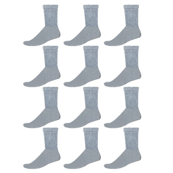 Yacht & Smith Children & Kids Wholesale Bulk Sports Crew, Athletic Case Pack Socks, by SOCKS'NBULK (180 Pairs Gray, Kids 4-6 (Shoe size 7-10))