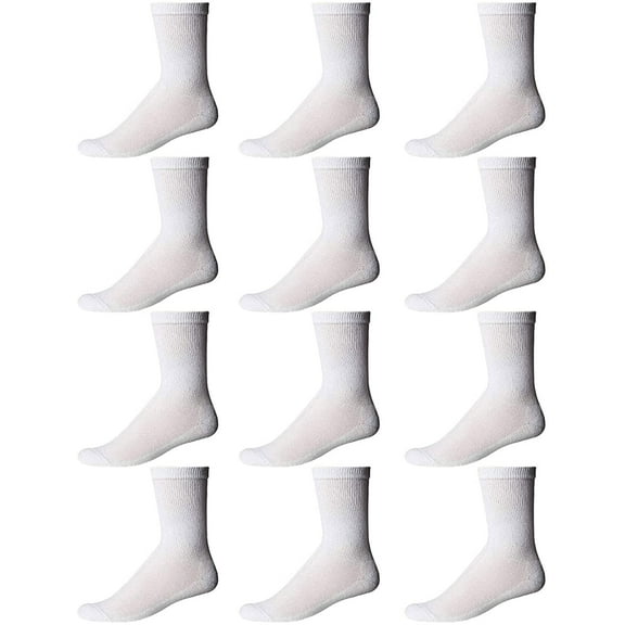 Yacht & Smith Children & Kids Wholesale Bulk Sports Crew, Athletic Case Pack Socks, by SOCKS'NBULK (180 Pairs White, Kids 4-6 (Shoe size 7-10))