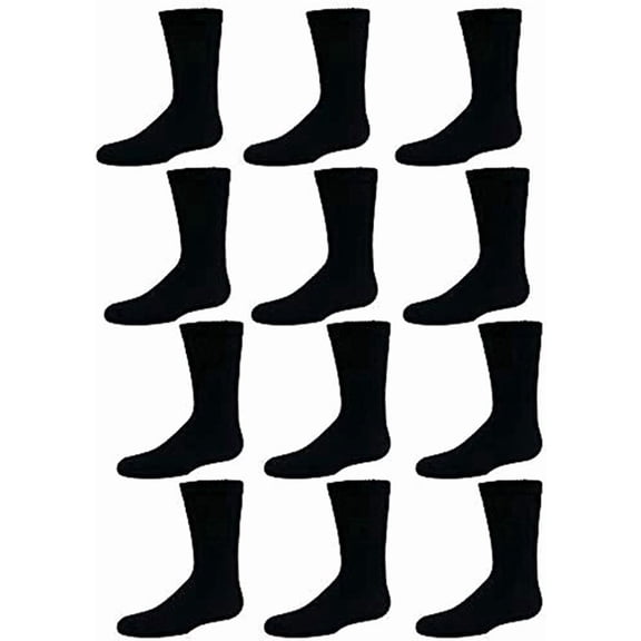 Yacht & Smith Children & Kids Wholesale Bulk Sports Crew, Athletic Case Pack Socks, by SOCKS'NBULK (24 Pairs Black, Kids 4-6 (Shoe size 7-10))
