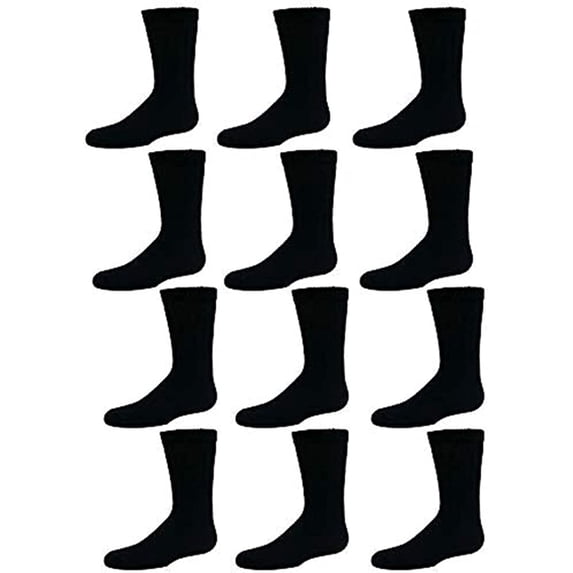 Yacht & Smith Children & Kids Wholesale Bulk Sports Crew, Athletic Case Pack Socks, by SOCKS'NBULK (24 Pairs Navy, Kids 6-8 (Shoe size 4-7.5))