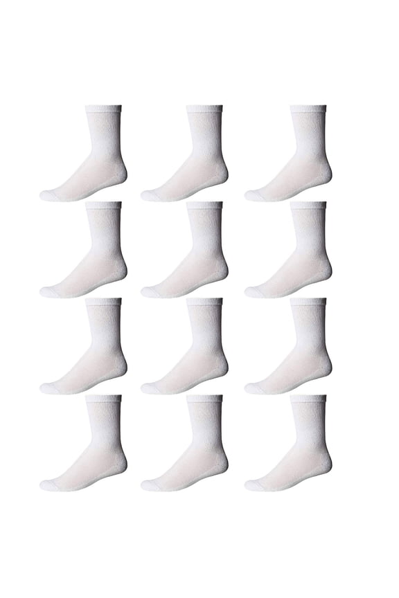 Children & Kids Wholesale Bulk Sports Crew, Athletic Case Pack Socks, by SOCKS'NBULK (36 Pairs White, Kids 4-6 (Shoe size 7-10))