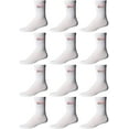 thumbnail image 1 of Yacht & Smith Children & Kids Wholesale Bulk Sports Crew, Athletic Case Pack Socks, by SOCKS'NBULK (72 Pairs White USA, Kids 4-6 (Shoe size 7-10)), 1 of 6