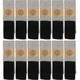 thumbnail image 1 of Yacht & Smith 12 Pack Cotton Thermal Crew Socks, Men Warm Thick Boot Sock, Bulk, 1 of 8