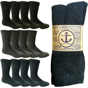 Yacht & Smith Cotton Thermal Crew Socks, Men, Warm Thick Boot Sock, Bulk