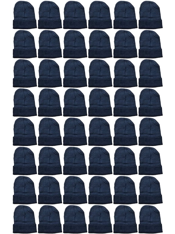 Faux Fur Lined Winter Beanies for Men and Women, Bulk Wholesale Warm black beanies