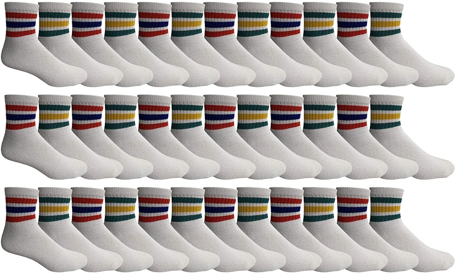 Yacht & Smith Kids Ankle Wholesale Bulk Pack Athletic Sports Socks, by SOCKS'NBULK