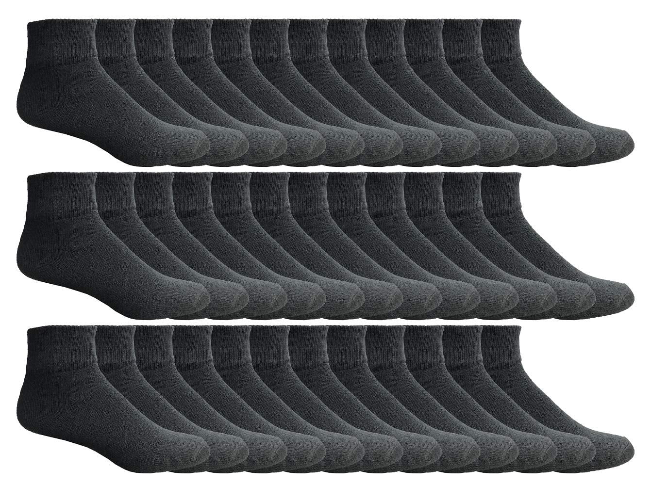 Yacht & Smith 36 Pairs of Kids Ankle Wholesale Bulk Pairs Athletic Sports Socks, by SOCKS'NBULK