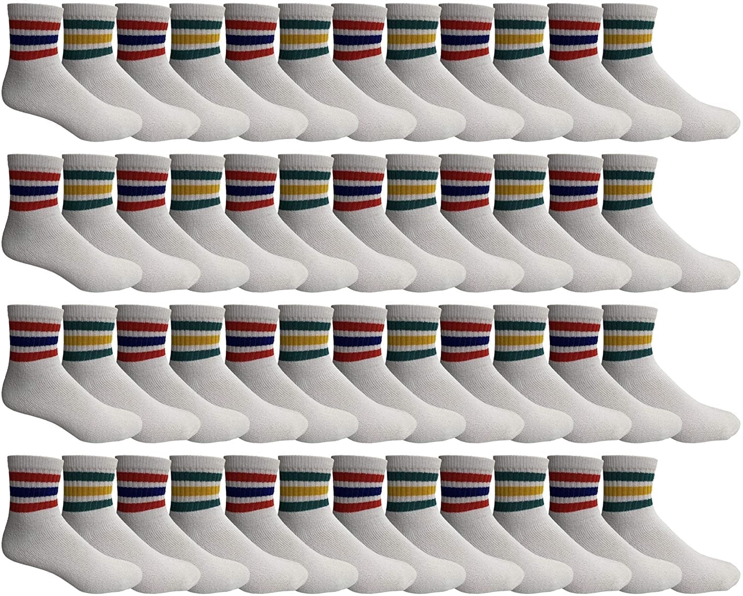 Yacht & Smith Kids Ankle Wholesale Bulk Pack Athletic Sports Socks, by SOCKS'NBULK