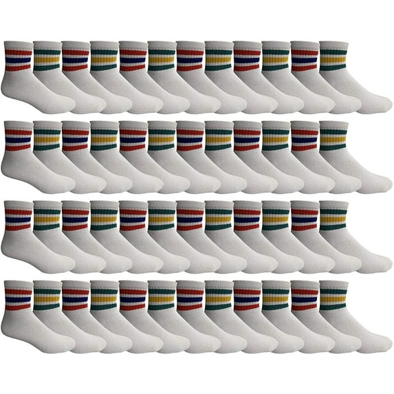 Yacht & Smith Kids Ankle Wholesale Bulk Pack Athletic Sports Socks, by SOCKS'NBULK